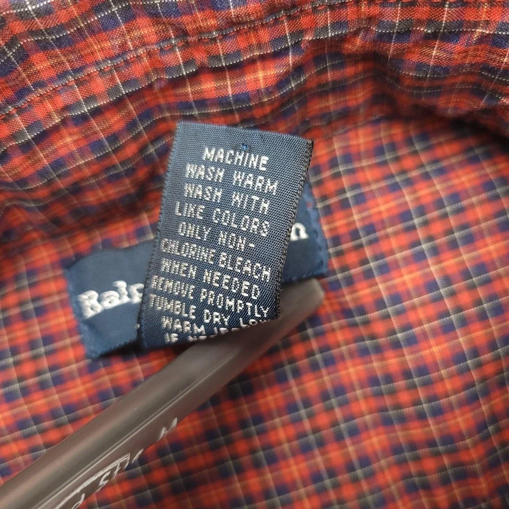 Ralph Lauren Shirt Boys XL 18-20 Red Plaid Long‎ Sleeve Button Down Pony Logo